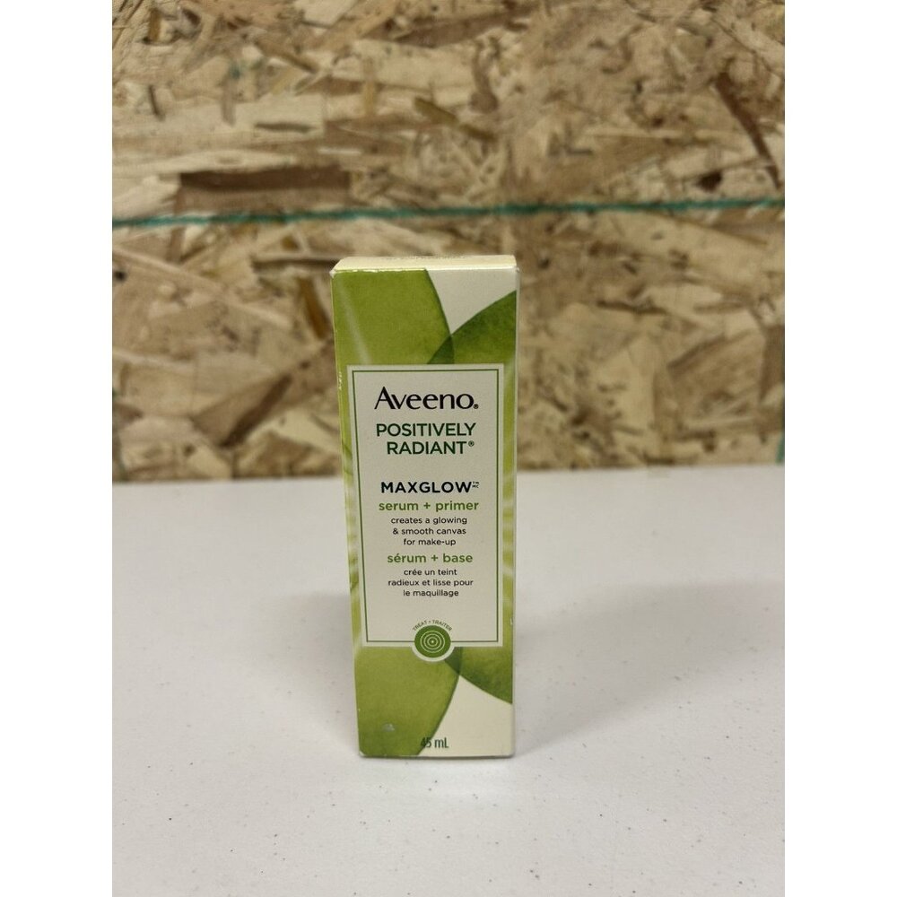 Aveeno Positively Radiant MAXGLOW Serum Primer 1.5 fl oz New